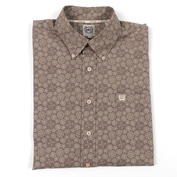 Cinch Western Shirt Mens Large Geometric Long‎ Sleeve Button Rodeo Cowboy Ranch - Picture 11 of 11
